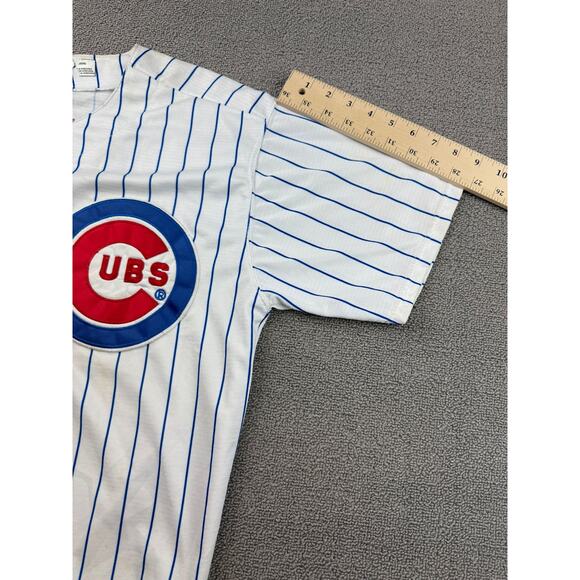 Majestic Chicago Cubs CoolBase Pinstripe Jake Arrieta #49 Baseball Jersey Size M - Picture 10 of 16